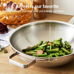 <span class=keywords><strong>Wok</strong></span> aço inoxidável multifuncional premium, aço inoxidável sem revestimento, 3 camadas, engrossado - Product Image 6