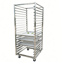 Chariot de boulangerie robuste en acier inoxydable à étagère unique pour le refroidissement des beignets et des pains, avec grille de refroidissement commerciale pour le pain