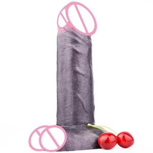YOCY Dildo Realista de Silicona con Forma de Pene Humano, Impermeable, con Vetas, Estimulación del Punto G, Juguete Sexual Erótico Negro Grande - Product Image 5