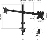 Support de bureau moderne flexible à ressort à gaz pour ordinateur portable et bras de moniteur réglable pour ordinateur