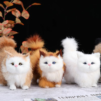 W-6656 personnalisé en peluche Mini Animal chat fourrure pour la maison personnalisé Saint Valentin cadeau