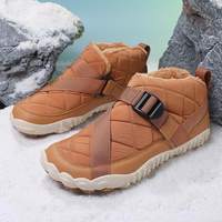 Bottes de neige minimalistes à bout large et talon plat, imperméables, pour homme et femme, grande taille 47, directement en stock