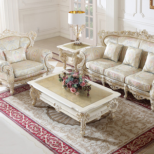 Tavolino da Caffè Classico in Legno Massello di Lusso, Verniciato Bianco, Arredamento per <span class=keywords><strong>Soggiorno</strong></span> - Product Image 3
