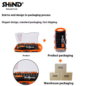 Jeu de tournevis à cliquet manuel multifonctionnel Shinoda, <span class=keywords><strong>outil</strong></span> à main ergonomique avec plusieurs embouts pour la réparation domestique et le bricolage - Product Image 2