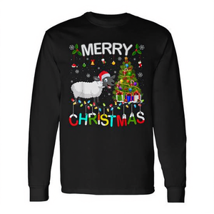 Merry <b>Christmas</b> <b>Sheep</b> Lover Xmas Long Sleeve T-Shirt - Product Image 2