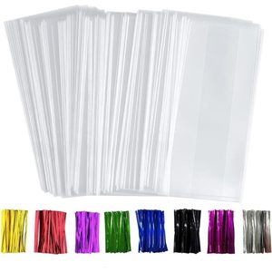 300 <b>Pack</b> 4x9 Inch Plastic Side Gusset <b>Bags</b> Clear Disposable Cookie Pastry Gift <b>Bags</b> For Party Treats - Product Image 1