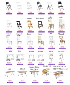 Toptan Taşınabilir Açık Hava Katlanır Masa Katlanabilir Restoran Masası 4/6/8 Fit Beyaz Plastik Masa ve Sandalye Seti Etkinlikler Partiler İçin - Product Image 6