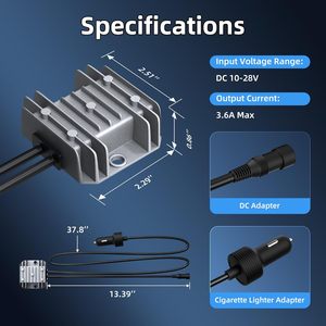 Adaptateur de voiture Starlink Mini 12V vers 30V, convertisseur élévateur de tension 3.5A 18AWG, câble allume-cigare pour Starlink Mini - Product Image 2