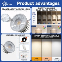 Module de projecteur LED COB encastrable MR16 remplaçable en aluminium 7W 9W pour éclairage intérieur, style lentille