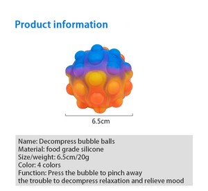 Juguetes Novedosos de Moda, Juguetes Antiestrés, Bolas de Silicona para Apretar, Juguetes de Burbujas - Product Image 2