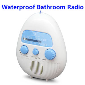 Radio de Ducha Impermeable IPX4 de Fábrica, Radio AM/FM con Correa para Colgar, para Baño, Cocina, Exteriores, con Función de Memoria - Product Image 5