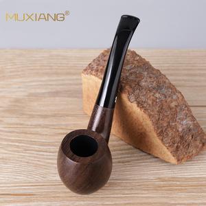 Muxiang Wooden Tobacco Pipe Bent Shape 9mm Tenon Handmade Smoking Pipe - Product Image 2