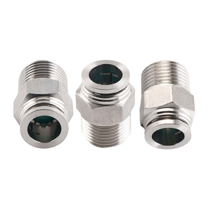 Phụ kiện ống thép không gỉ không khí Ống lắp khí nén thép không gỉ đẩy trong phụ kiện không khí cho ngành công nghiệp dịch vụ cấp thực phẩm - Product Image 3