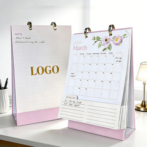 <span class=keywords><strong>Calendrier</strong></span> de bureau personnalisé à feuilles mobiles 18 mois 223x165mm avec pochette pour la maison et le bureau, cadeau esthétique, disponible en petites séries - Product Image 1