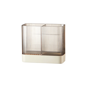 HeDou Wall Mounted Chopstick Holder Square See Through Multipurpose Draining Rack - Product Image 4