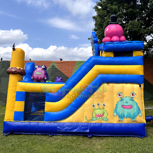 Castillo inflable con tobogán para niños, ideal para fiestas en el patio trasero, modelo Monster Bouncy Castle. - Product Image 3