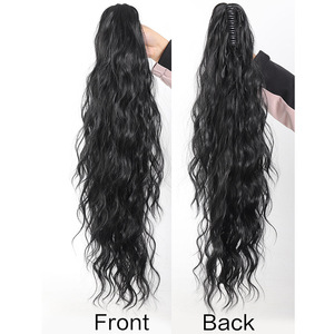 วิกผมหางม้าแบบหนีบ สำหรับผู้หญิง สไตล์ยุโรปอเมริกัน แบบดัดลอนฟูฟ่อง ขนาดใหญ่ 26 นิ้ว ต่อผมแบบไม่ต้องใช้กาว - Product Image 5