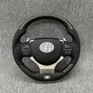 พวงมาลัยรถยนต์คุณภาพสูง คาร์บอนไฟเบอร์ สไตล์เลกซัส <span class=keywords><strong>GS</strong></span> ISF RC350 RCF พวงมาลัยสปอร์ต สำหรับรถยนต์โตโยต้า คราวน์ คัมรี่ มาร์ค เอ็กซ์ - Product Image 3
