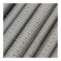Tuyau de drainage de terre de système de drainage souterrain ondulé perforé à mur unique en HDPE noir