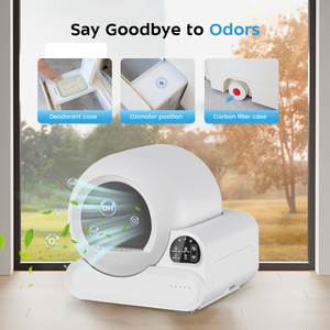 Bac à litière automatique intelligent en plastique de 70 L pour chats de 10 kg, breveté, sans piège, sécurité et contrôle des odeurs - Product Image 4