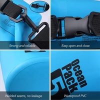 Sac étanche étanche stockage extérieur pliable pvc roulant camping randonnée canotage impression personnalisée bâche sac sec en pvc avec sangle