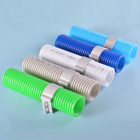 Tuyau de ventilation flexible en HDPE DN90 antistatique et antibactérien, à double paroi corruguée, pour conduite d'air frais HVAC