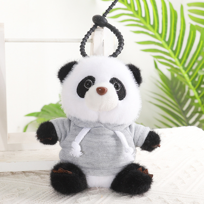 gray sweat sitting panda