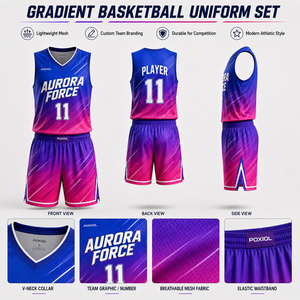 Tenues <span class=keywords><strong>de</strong></span> basketball personnalisées haut <span class=keywords><strong>de</strong></span> gamme avec dégradé, sublimées, pour équipes, clubs et tournois au Canada – Kits <span class=keywords><strong>de</strong></span> performance respirants DriFit - Product Image 6