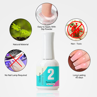 Poudre de trempage pour ongles, base et couche de finition en gel liquide sans hema, ensemble de vernis à ongles et d'apprêt pour ongles