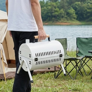 Réchaud de camping portable anti-rouille à <span class=keywords><strong>bois</strong></span> avec cheminée - Réchaud fusée pliable pour la cuisine en extérieur et à domicile, barbecue - Product Image 2