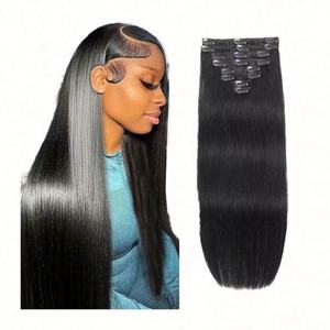 Extensiones de Cabello con Clip, 100% Cabello Humano, Sin Costuras - Product Image 1