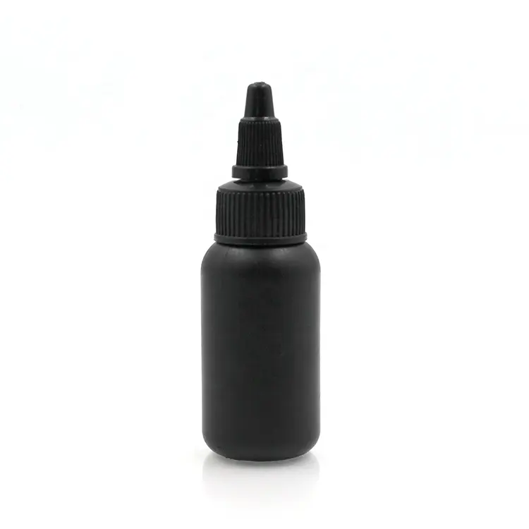 Суперклеевая бутылка, черная упаковка, 30 мл, 1 унция, пластиковые бутылки-пульверизаторы с закрученной крышкой