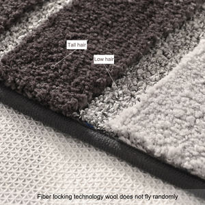 Tapa <span class=keywords><strong>de</strong></span> inodoro con relieve <span class=keywords><strong>de</strong></span> microfibra, alfombrilla antideslizante absorbente <span class=keywords><strong>de</strong></span> agua para baño, <span class=keywords><strong>2023</strong></span> poliéster, juegos <span class=keywords><strong>de</strong></span> inodoro, 3 uds., nuevo diseño 100% - Product Image 3