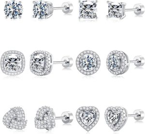 मूहम हाइपोएलर्जेनिक 925 स्टर्लिंग चांदी 14k सोने की प्लेटेड स्टड ईयररिंग्स महिलाओं क्यूबिक जिरकोनिया डेन्टी निकल-मुक्त फ्लैट - Product Image 2