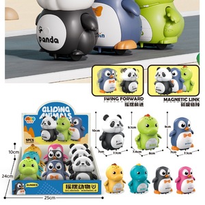 Aspirazione magnetica elettrica a seguito di altalena dinosauro per bambini piccoli giocattoli magnetici a forma di pinguino Panda di peluche - Product Image 4