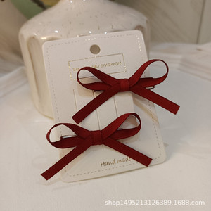 Ballet <b>bow</b> hair <b>clip</b>, girly bangs, side duckbill ribbon, sweet double ponytail hair <b>clip</b>, princess headdress - Product Image 5
