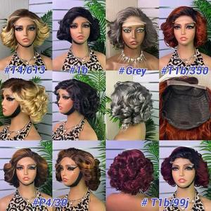 Peluca de Cabello Humano Ondulado Vietnamita Virgen con Frente de Encaje HD 4x4 5x5, Densidad 250, de Lujo, sin Pegamento, para Mujeres Negras, Peluca con Frente de Encaje Económica - Product Image 5