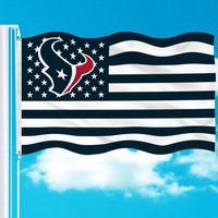 Drapeau en polyester des Houston Texans 3x5 pouces, vente directe d'usine, en gros en stock, pour événements sportifs