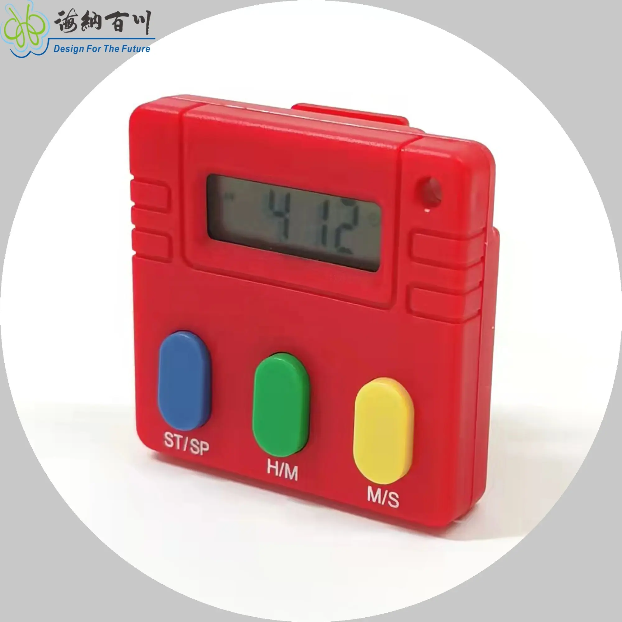 Big Keys Chronomètre numérique électronique 3 touches Écran LCD Minuterie en plastique écologique (99m59s 99h59m en option) pour une utilisation en cuisine