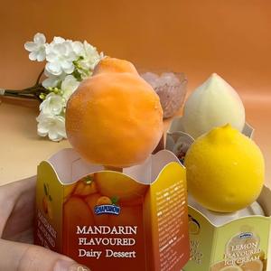 Sertifikat Halal Es Krim Bentuk Buah 3D Rasa Mangga Lemon Mandarin Stroberi Anggur Persik Dengan Harga Kompetitif untuk Distributor - Product Image 1