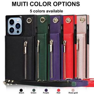 Étui de téléphone fantaisie avec fermeture éclair, portefeuille à bandoulière, lanière, étui de téléphone en cuir pour iPhone 11 12 13 pour Samsung S21, <span class=keywords><strong>2023</strong></span> - Product Image 6