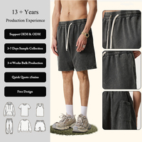 Pantalones Cortos Deportivos para Hombre, Estilo Vintage, Lavados, 100% Algodón, Felpa Francesa, para Ocio y Deportes, Venta al Por Mayor