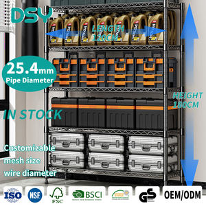 ชั้นวางของแบบลวดคุณภาพสูง แข็งแรงทนทาน 5 ชั้น ใช้งานได้จริง ปรับระดับได้ โครงสร้างโลหะแบบไม้ไผ่ - Product Image 1