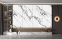 Revêtement mural élégant et moderne en PVC léger, aspect marbre, pour cuisine, accent décoratif, imperméable, ignifuge, pour appartements