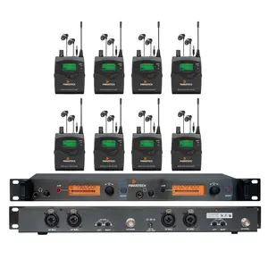 Panvotech WIEM-320 Professional 8 Bodypack Receiver Wireless In Ear Monitor System for Stage Performance