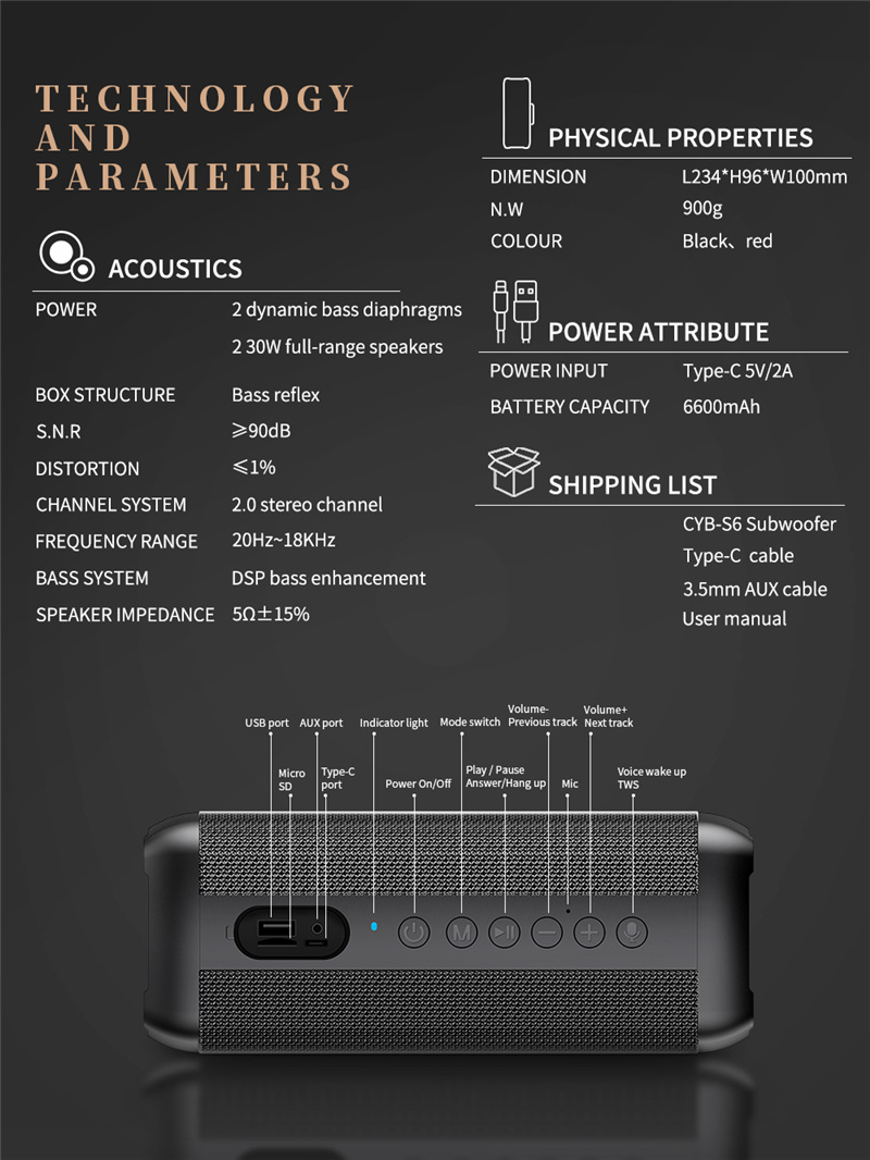 Cyboris S6 Shower Speaker Hands Free Call Built In Microphone Remote Control Mobile Assistant Wake Up IPX7 Waterproof Boombox