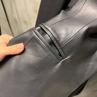 Ventes chaudes, veste en cuir véritable noir souple, veste en cuir d'agneau pour femmes, veste ajustée et élégante
