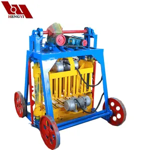 Hot Product 4-45 Mobile Model Semi Automatic Brick Machine Cement Block Making Machine