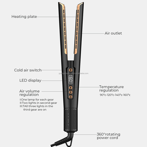 Fer à lisser électrique 2 en 1, <span class=keywords><strong>plancha</strong></span> cabello, avec souffleur d'air humide à sec, pour lisser et lisser les cheveux avec de l'air - Product Image 5