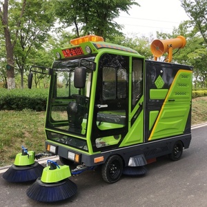 Nettoyeur de sols à quatre roues de 2300 mm, autoporté, électrique, <span class=keywords><strong>48</strong></span> V, machine de nettoyage de sols routiers, balayeuse équipée d'un seau suspendu - Product Image 1